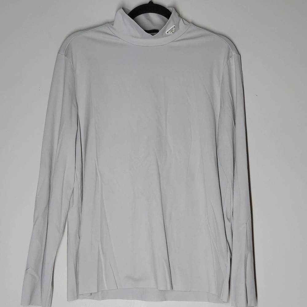Prada Milano Stretch Cotton Turtleneck Size Small Designer Luxury MSRP 1200
